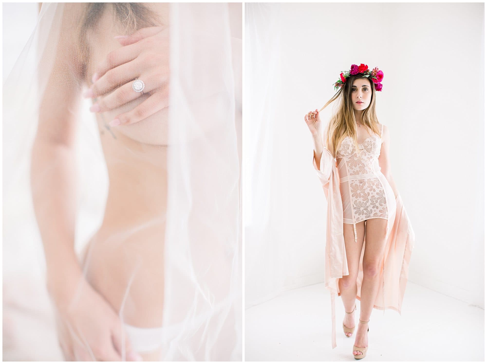 Beautiful bridal boudoir photography by De Joy Photography
