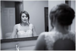 Bride getting ready at the Staybridge Suites San Jose