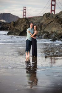 Engagement session at Baker Beach in San Francisco