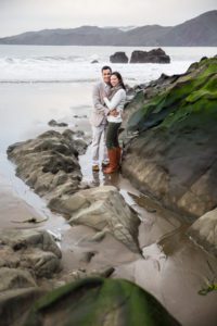 Engagement session at Panther Beach in Santa Cruz