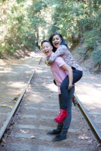 Engagement session at Henry Cowell Redwoods in Santa Cruz
