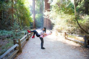 Engagement session at Henry Cowell Redwoods in Santa Cruz