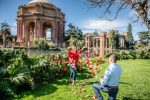 Proposal at the Palace of Fine Arts in San Francisco