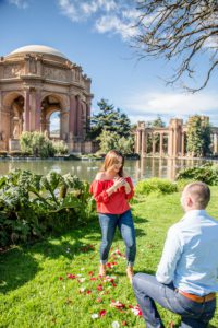 Proposal at the Palace of Fine Arts in San Francisco