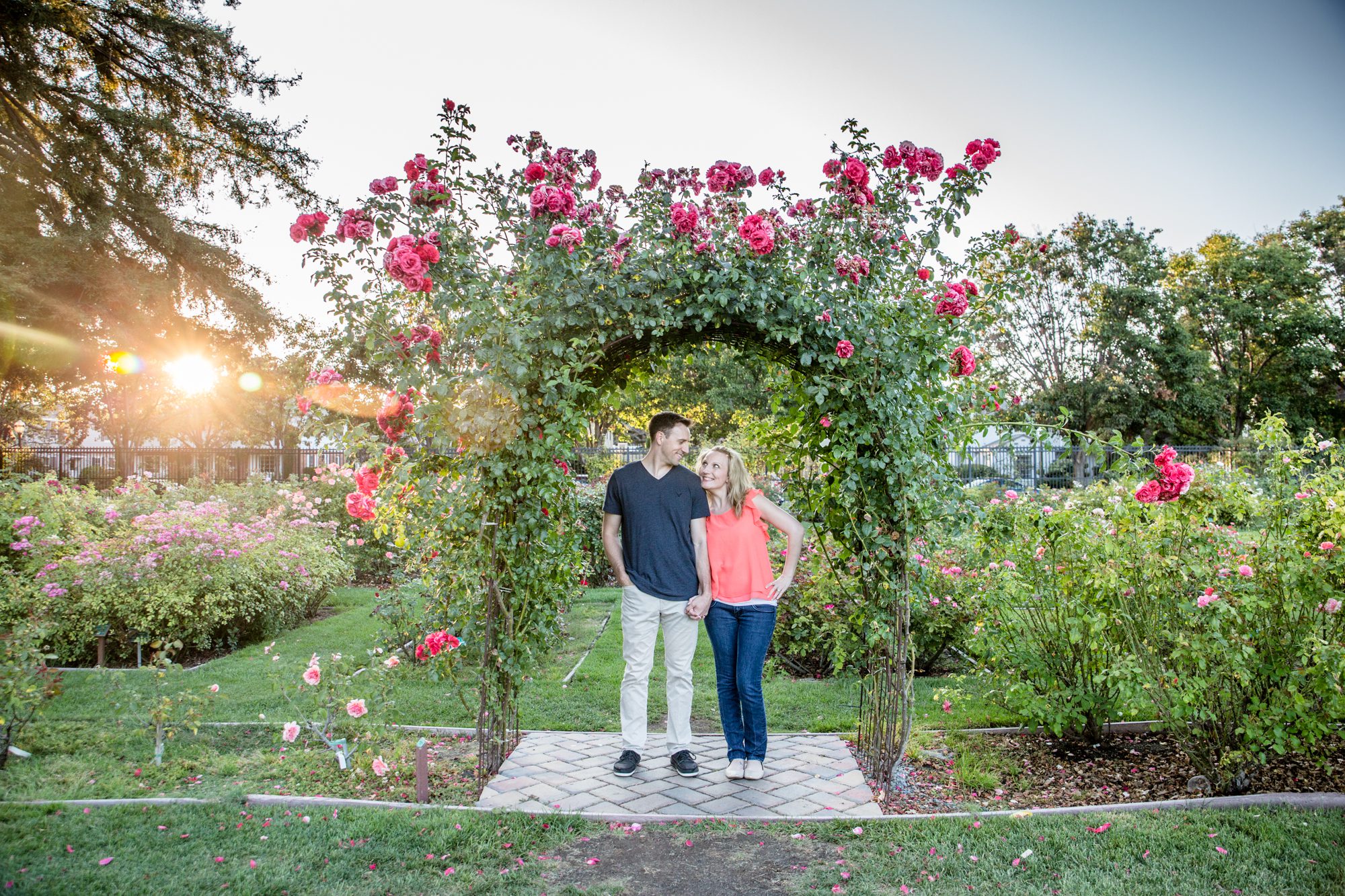 San Jose Municipal Rose Garden Engagement 11 De Joy Photography