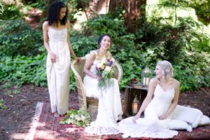 Bridesmaids at wedding in Santa Cruz