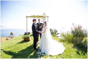 Wedding ceremony at Point 16 in Big Sur