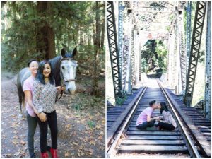 Engagement at the Henry Cowell State Park in Santa Cruz